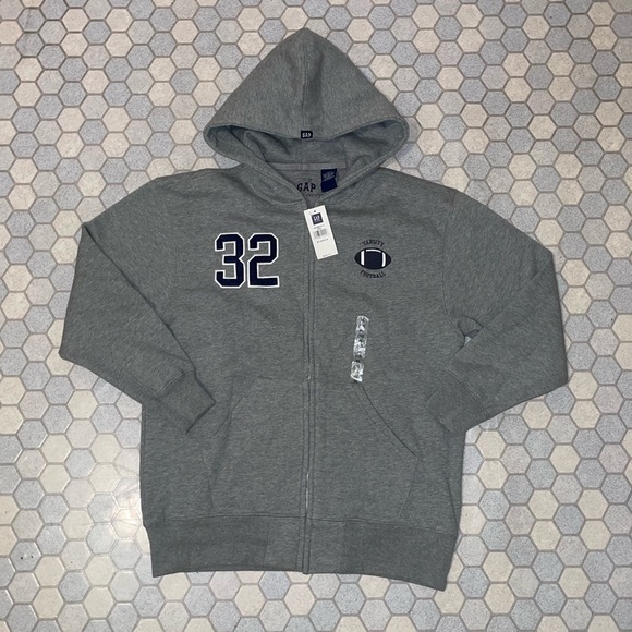 Gap Kid’s Grey Football Hoodie - Size XL - Picture 1 of 6